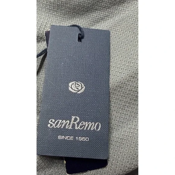 NWT San Remo Mens Long Sleeve Comfort Cotton Casual Gray Jacket Blazer‎ Size 50